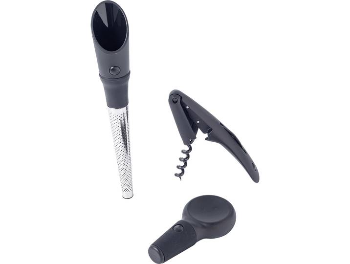 Weinaccessoires Vino e Stile schwarz/silber Kunststoff/Metall