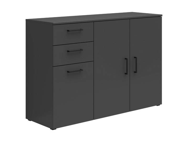Kommode 120/83/40 cm Graphitfarben