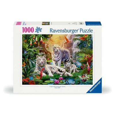 Erwachsenenpuzzle 1000 Teile - Familie der Weißen Tiger