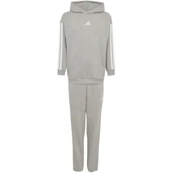 adidas 3-Streifen Essentials Fleece Trainingsanzug Jungen KY5497 - medium grey heather 152