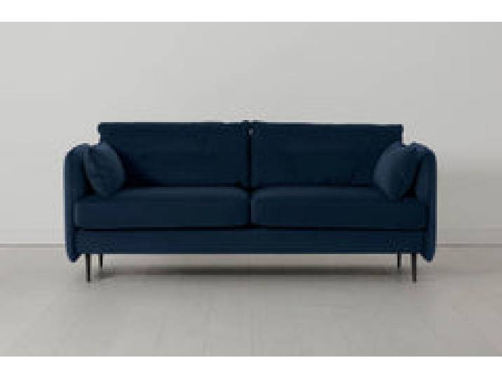 Model 19 Dreisitzer-Sofa, Indigoblau