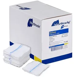Meditrade Mull-Kompressen Mull-Kompressen mit Röngtenkontrastfaden »BeeSana 4368« 5 x 5 cm weiß