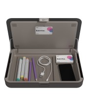Dataflex Addit Bento Ergonomic Desk set 223 Monitorerhöhung mit Toolbox Schwarz (45.223)
