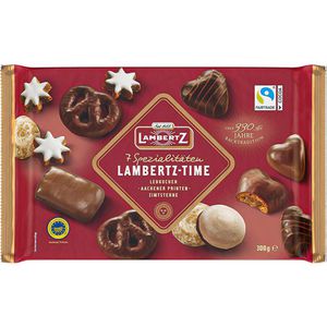 Lambertz Lebkuchen Time, 7 Sorten, Mischung aus Lebkuchen, Printen & Zimtsternen, 300 g