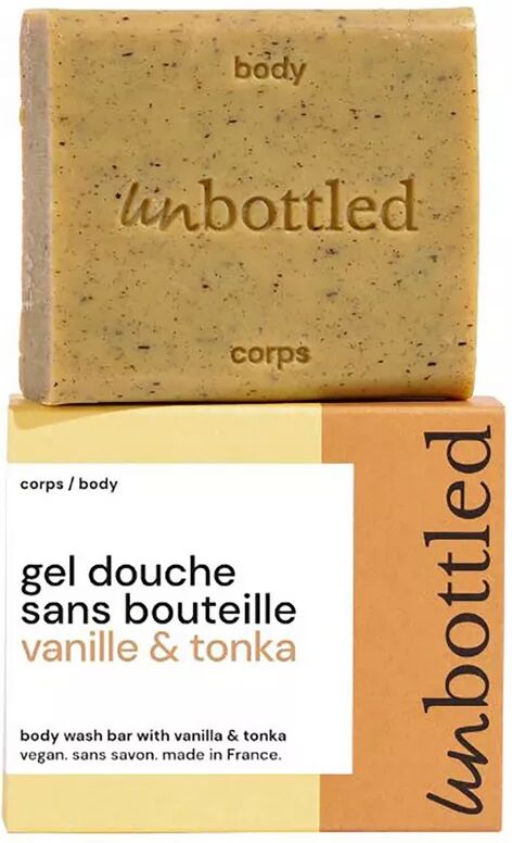 UNBOTTLED - Duschgel ohne Flasche Vanille & Tonka - pH-neutrale Seife, 110 g, Fantasie