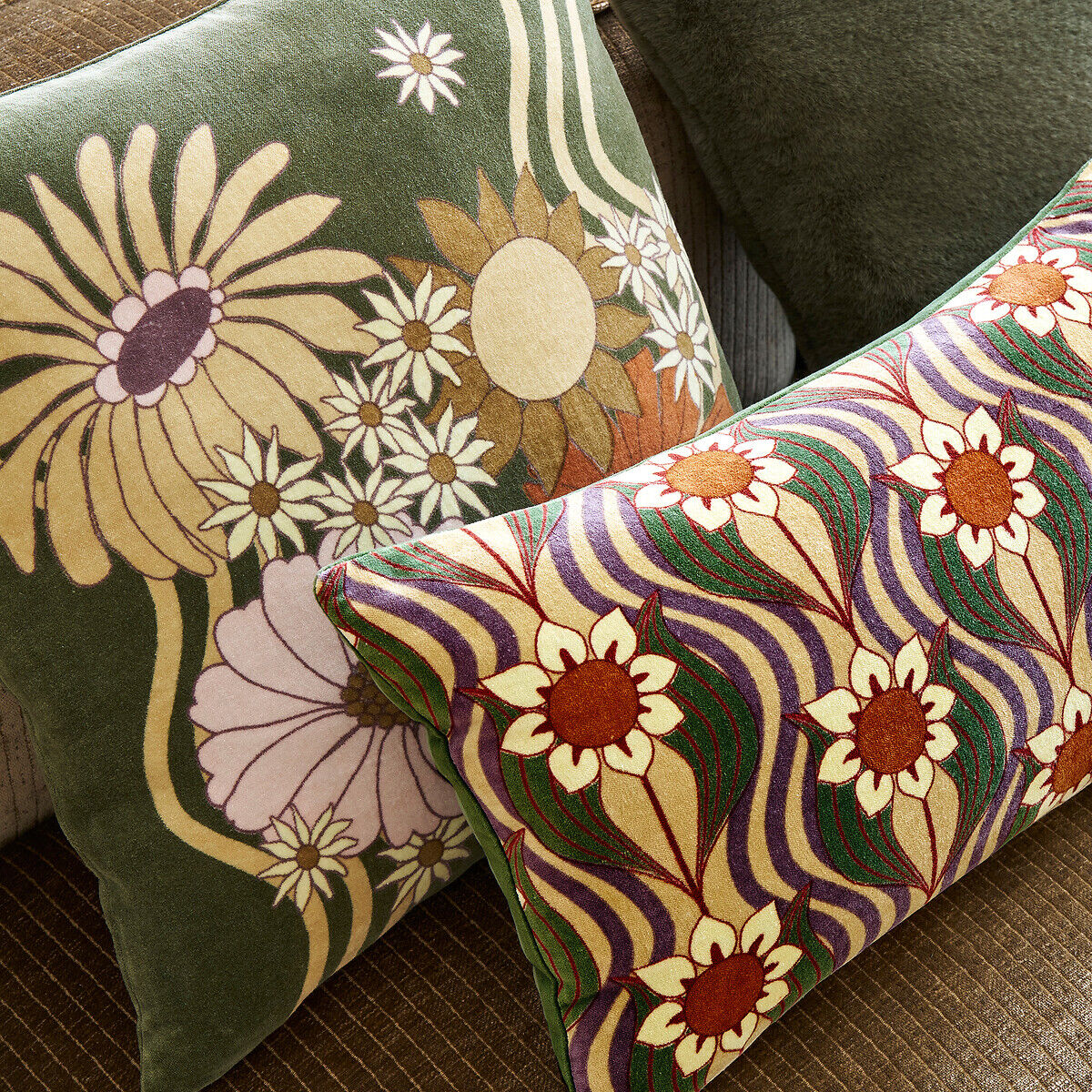 LA REDOUTE INTERIEURS Housse de coussin en velours 45X45 cm, Annie