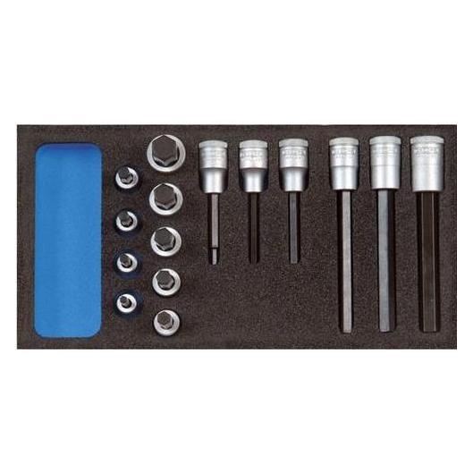 Gedore 1500 CT1-IN 19 LKM Satz Schraubendrehereinsätze 1/2" in Check-Tool-Modul (1/2") (2308932)