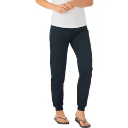Schlafanzug TRIGEMA "TRIGEMA Schlafanzughose Bündchen", Damen, Gr. XS, blau (navy), Single Jersey, 100% Baumwolle, Homewear-Sets Schlafanzug