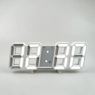 Inspired Finds Modern LED Digital Wall Clock With Alarm white Digital Clock