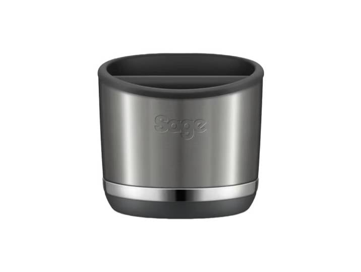 Bac à marc de café Sage the Knock Box™ 10 - argent et noir