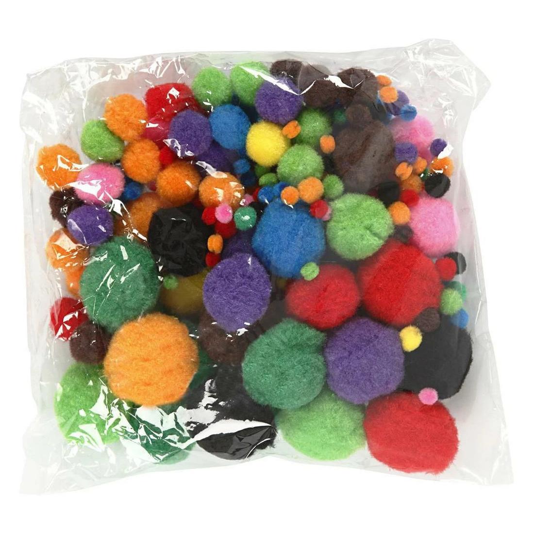Creativ Company Pompon 5-40 mm 150 Stück, farbig assortiert (518900)