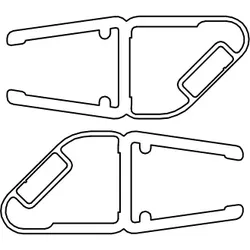 HSK Ersatzteile Magnetprofil 180°, für 8 mm Glas, Höhe 2.010 mm, E100055-180-8ALU E100055-180-8ALU