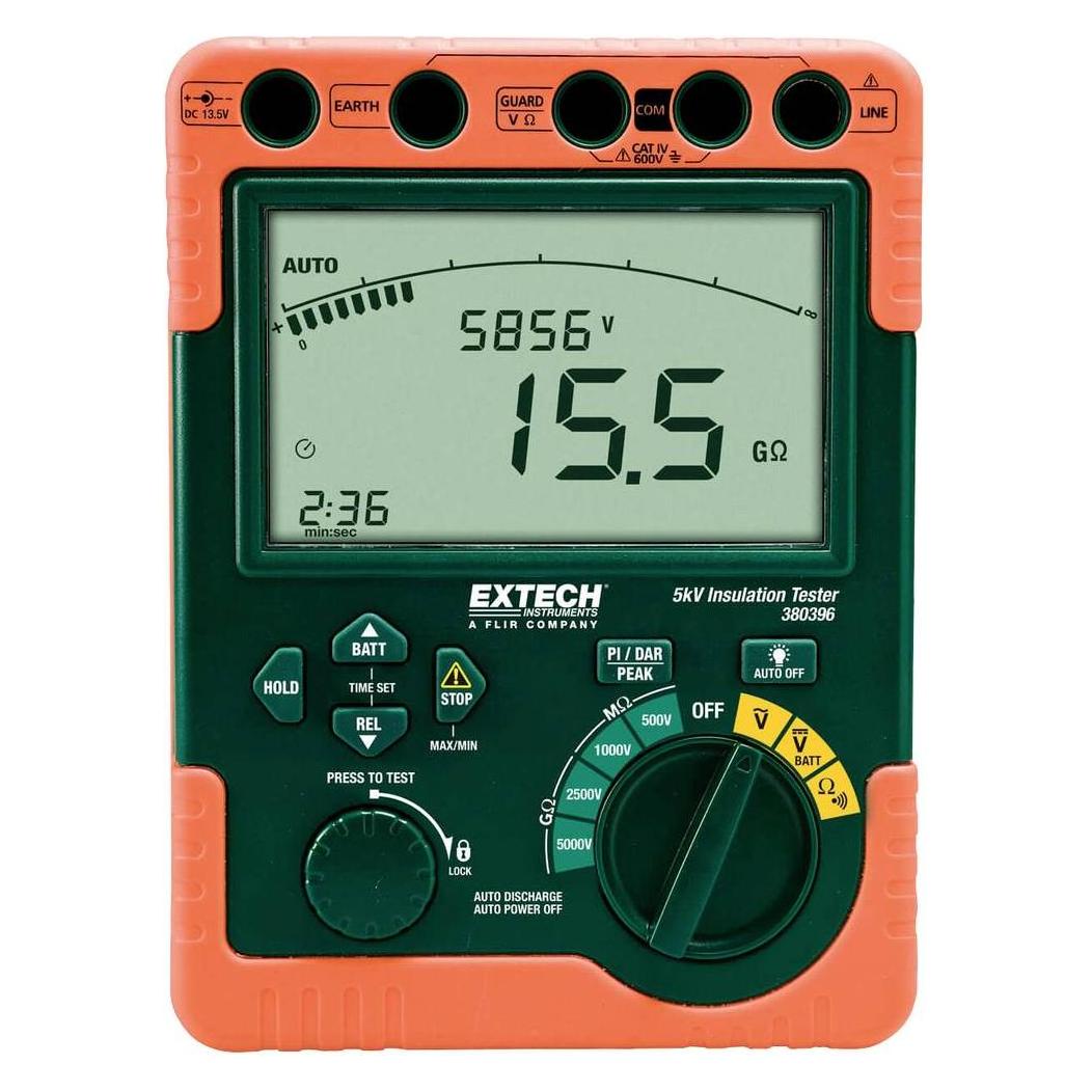 Extech Digitaler Hochspannungsisolationstester (CAT IV 600V, Hand-Multimeter) (380396)