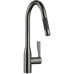 Dornbracht SYNC Einhebelmischer Pull-down mit Brausefunktion - Dark Chrome, Ausladung 240 mm, Armaturenhöhe 444 mm, Bohrungsdurchmesser 35 mm