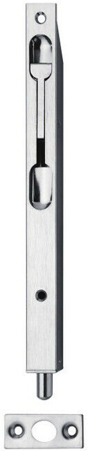 DENI Verrou de bord de tube 9272, avec levier 20x250mm, course 15mm acier, argenté (9272 1252 22)
