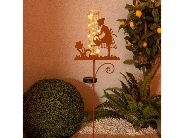 Lampe solaire pluviomètre pour jardin optique rouille extérieur lampe solaire 5282614