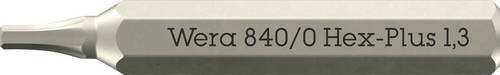 Wera 05058109001 840 Micro Sechskant-Bit Antrieb: 4 mm Abtrieb: Innen-Sechskant 1.3 mm 30 mm