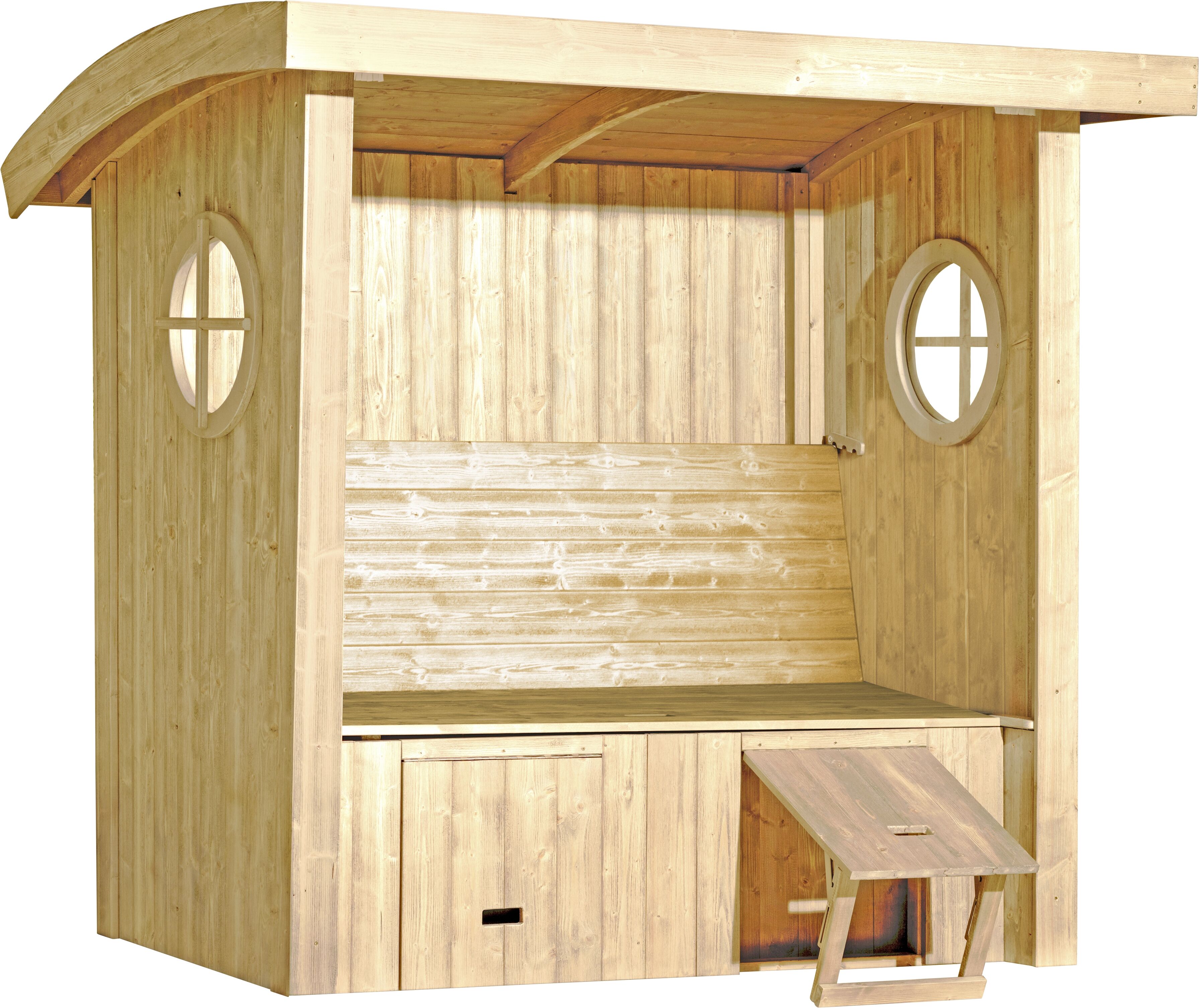 Sitzlaube WEKA "Merano", beige (korpus: natur), B:170cm H:192cm T:85cm, Strandkörbe