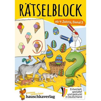 Rätselblock ab 4 Jahre - Band 3, Taschenbuch von Agnes Spiecker, Hauschka Verlag, 978-3-88100-647-7