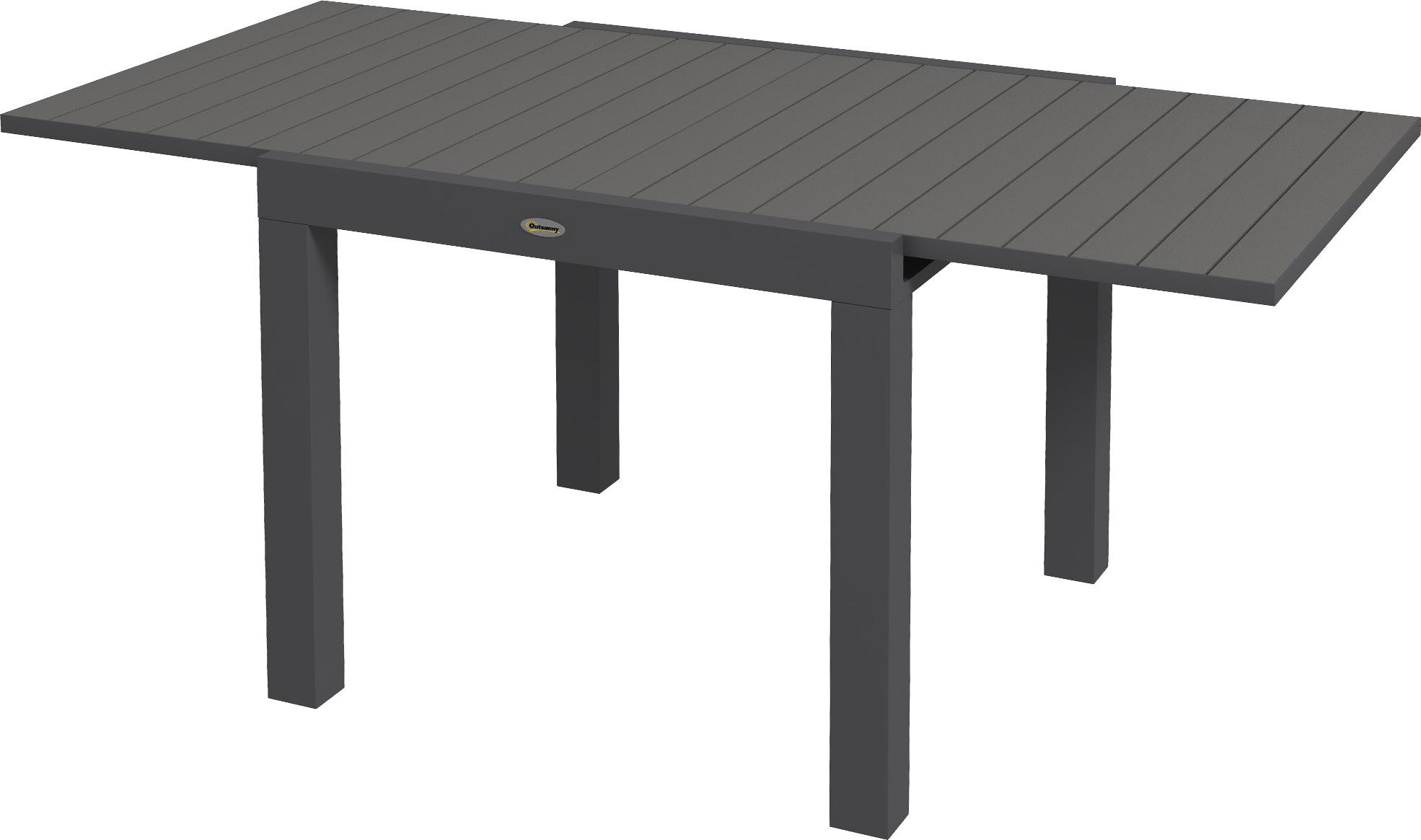 GartentischOutdoor-Tisch,wetterbeständig,162x80x75cm,Grau