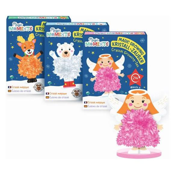 Trendhaus MAGIC MOMENTS SNOW FRIENDS Crystal Growing, 3-fach sortiert (966377)