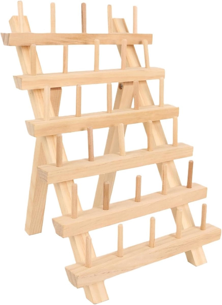 Garenrek Organizer Houtkleur voor 30 of 80 Spoelen