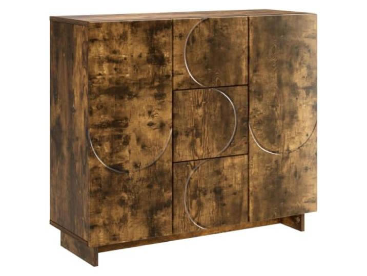 vidaXL Sideboard Räuchereiche 85,5 x 31 x 75 cm Holzwerkstoff Dieses Sideboard verfügt über eine glatte Oberflächenstruktur, Es bietet viel Platz, um deine Gegenstände organisiert