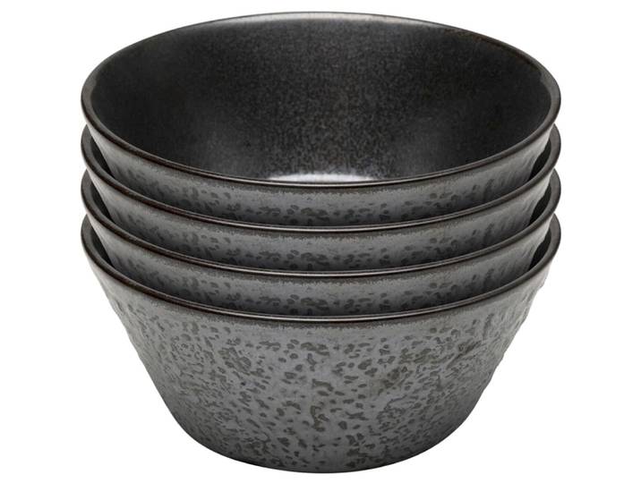 Bol en grès noir d15 - lot de 4