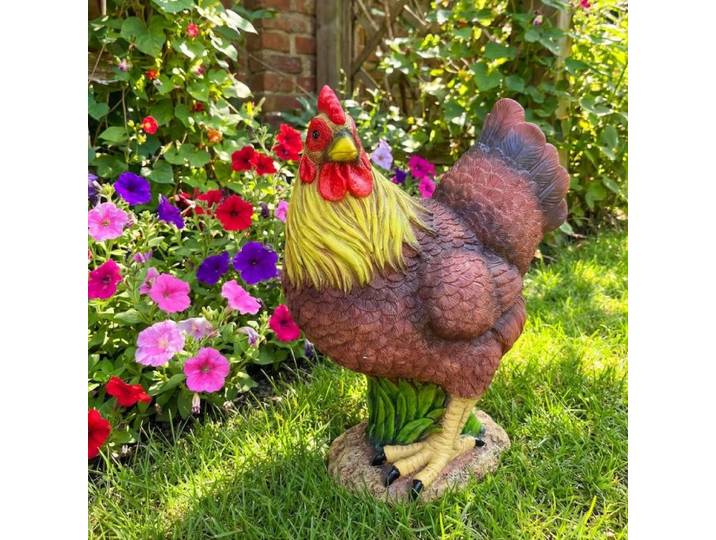 Relaxdays Gartenfigur Huhn