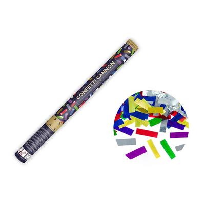 4x Konfettikanone bunt mix Streifen 60 cm