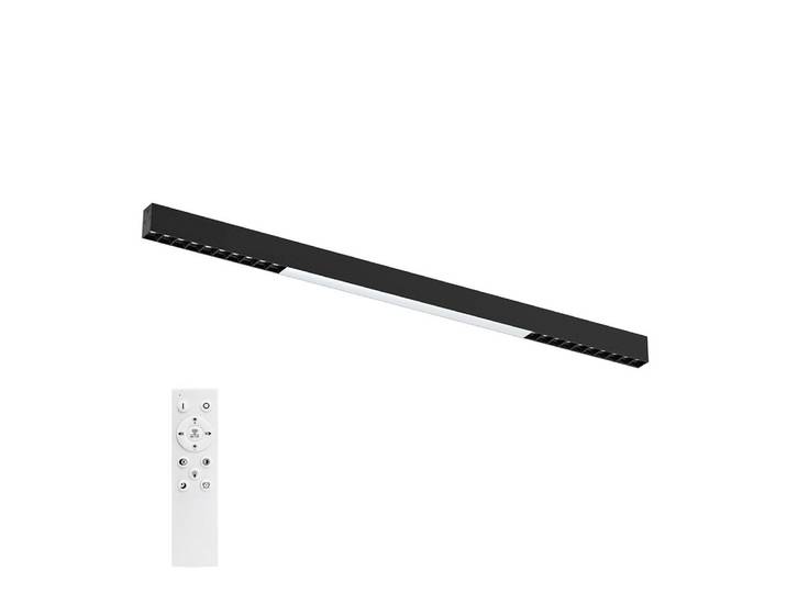 Plafonnier en aluminium noir 106.5x5.2x3.3cm led 32w