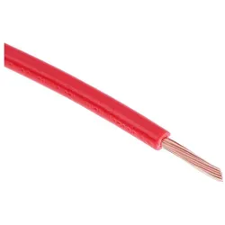 RS PRO, Kabelleitung, Normierte Aderleitung Ø 3mm / 1 mm2 Kupfer, Rot 32 / 0,2 mm Litzen, 100m (100 m)