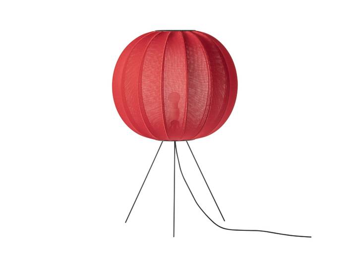 Made By Hand Knit-Wit 60 Round Medium Stehleuchte Maple red