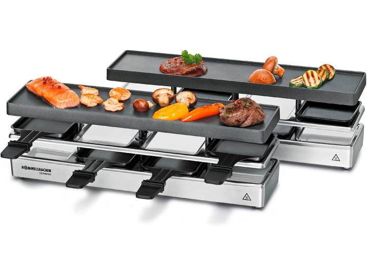 ROMMELSBACHER Raclette RC 1600 , silber (silberfarben), B:40,8cm H:13,5cm T:43,5cm, Raclettes, Raclette