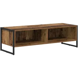 Helloshop26 - Rechteckiger TV-Schrank im Industrial-Design, modernes Wohnzimmer-Ästhetik 100 x 36,5 x 30,5 cm aus Altholz
