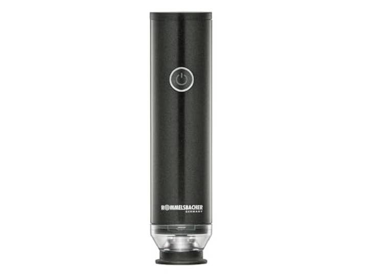 ROMMELSBACHER Hand Vakuumierer VAC 25, sekundenschnelles Vakuumieren, Ein-Hand-Bedienung, leistungsstark, langlebiger Akku, Aufladung über USB, inkl. 8 ZIP-Beutel