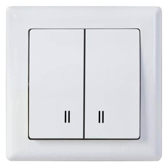 Mutlusan Daria 2-fach Schalter mit Beleuchtung Weiss (31529147)