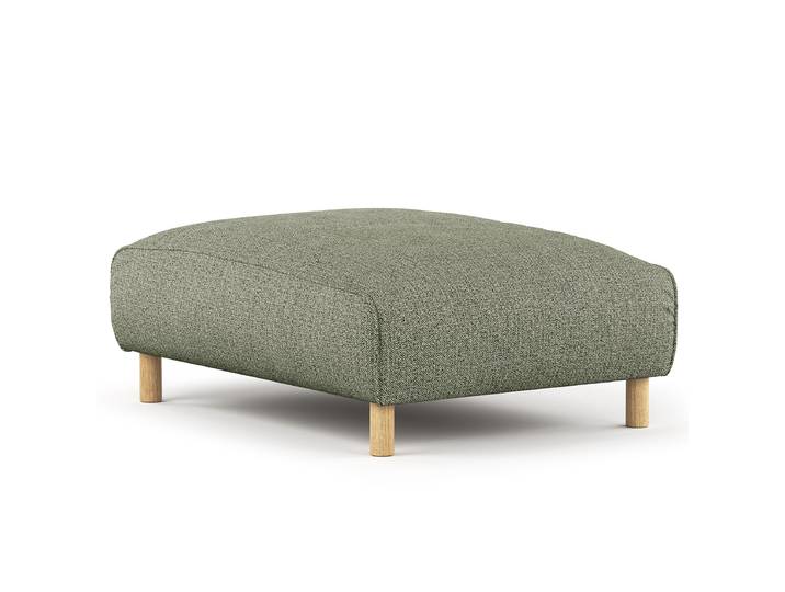 Pouf 100 x 43 x 70cm Vert Tissu Amaris: Vert