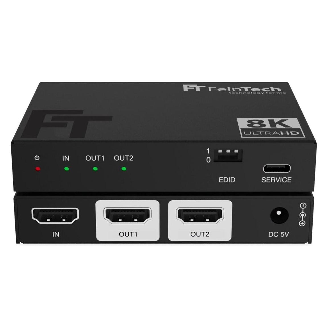 FeinTech SP210 HDMI 2.1 Splitter 1 In 2 Out | 4K 120Hz | Downscaler (54041182)