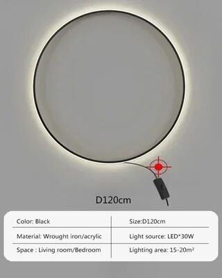 Uplifted Finds Modern Large Circle LED Wall Sconce System 120 Cm au