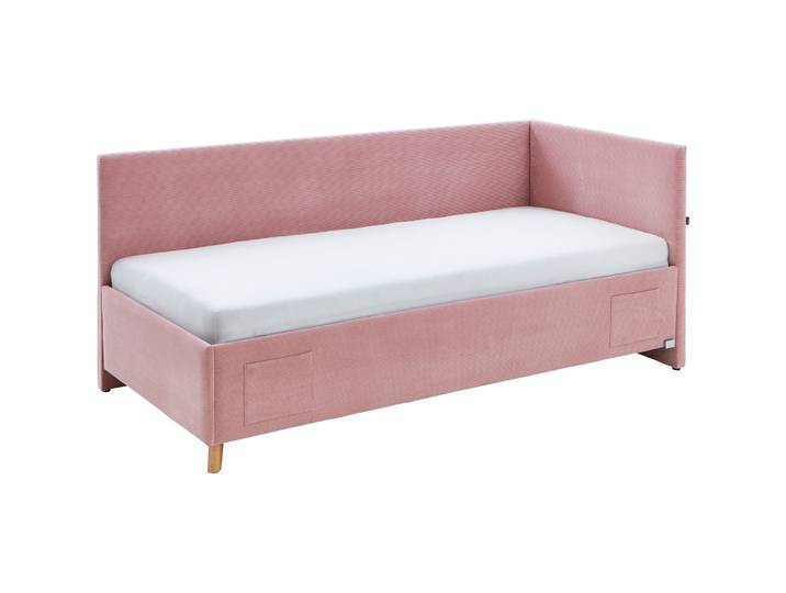 Kinderbett Kobi rose Stoff 90 x 200 cm