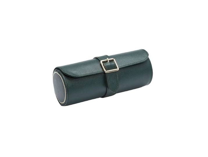 Uhrenrolle „British Racing Triple Watch Roll“ Leder Dunkelgrün WOLF