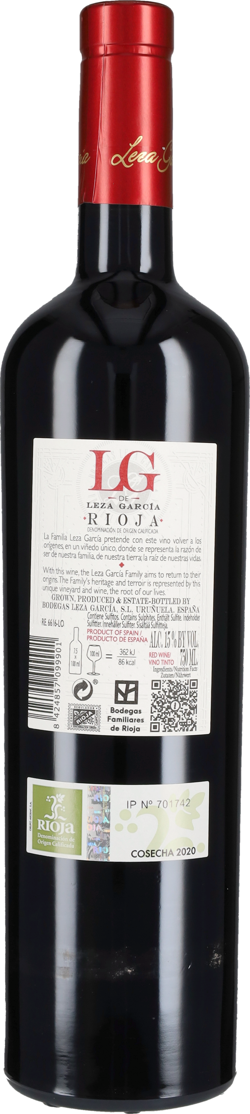 Rioja Tinto 'LG' Leza Garcia 2020