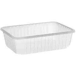 VEPATIM 50x Rechteckschalen klar 750 ml (PP)