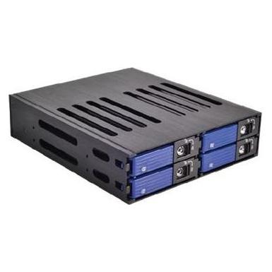 Joujye Backplane fuer 6,4cm 2,5Z SAS/SATA HDD HDD 4x2,5 SAS und SATA HDD aluminium Gehaeuse schwarz 2x4cm f (ST-1041SS)