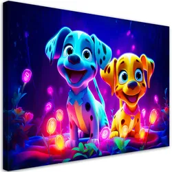 WANDBILD niedliche hunde cartoon