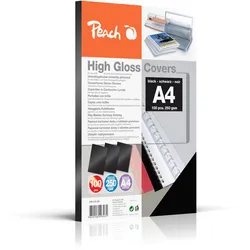 Peach Deckblätter A4 | 250g/m2 | 100 Stück | schwarz | PB100-02