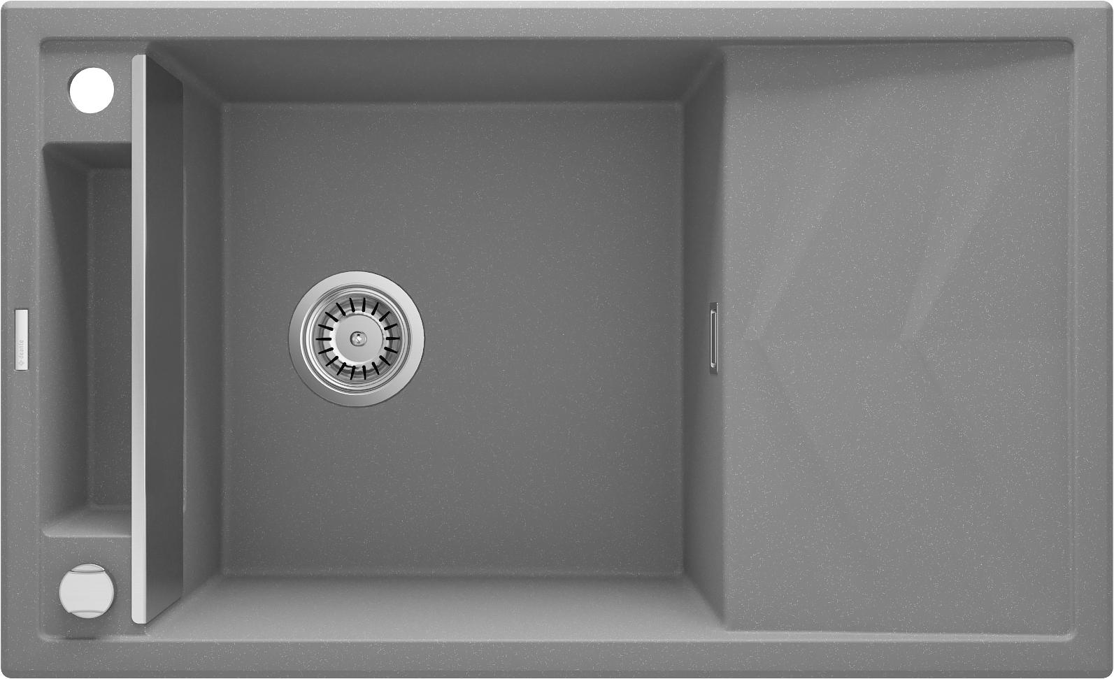 Deante 1-bowl magnetic granite sink with drainer