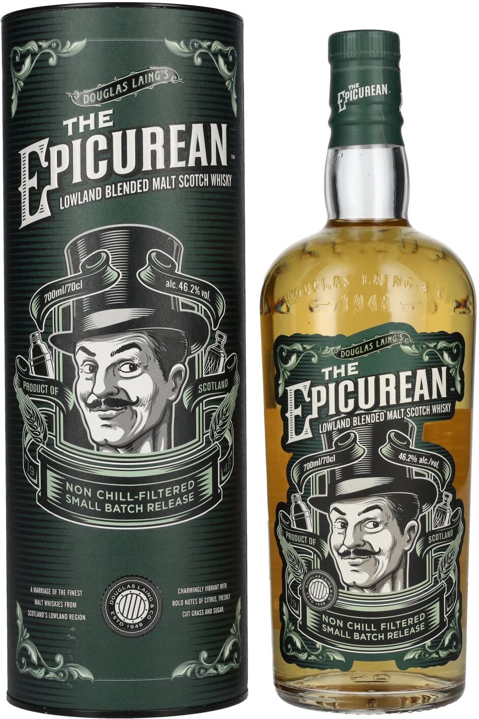Douglas Laing & Co. Douglas Laing THE EPICUREAN Lowland Blended Malt 46,2% Vol. 0,7l in Geschenkbox