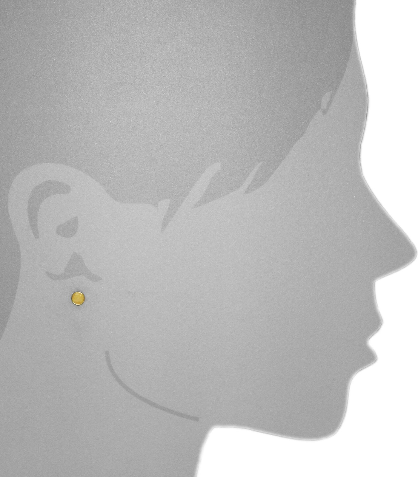 Paar Ohrstecker OSTSEE-SCHMUCK "Ostsee-Schmuck Ohrstecker Classic 5 mm Ohrstecker Classic 5 mm", gelb (weiß, neutral), Ohrringe, Damen, 6mmrund, Silber 925 (Sterlingsilber), Paar Ohrstecker